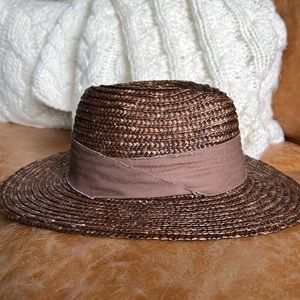 Brown straw hat
